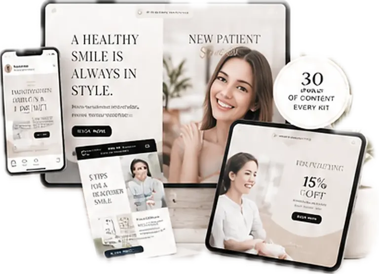 Dental social media template mockup for patient education post planning