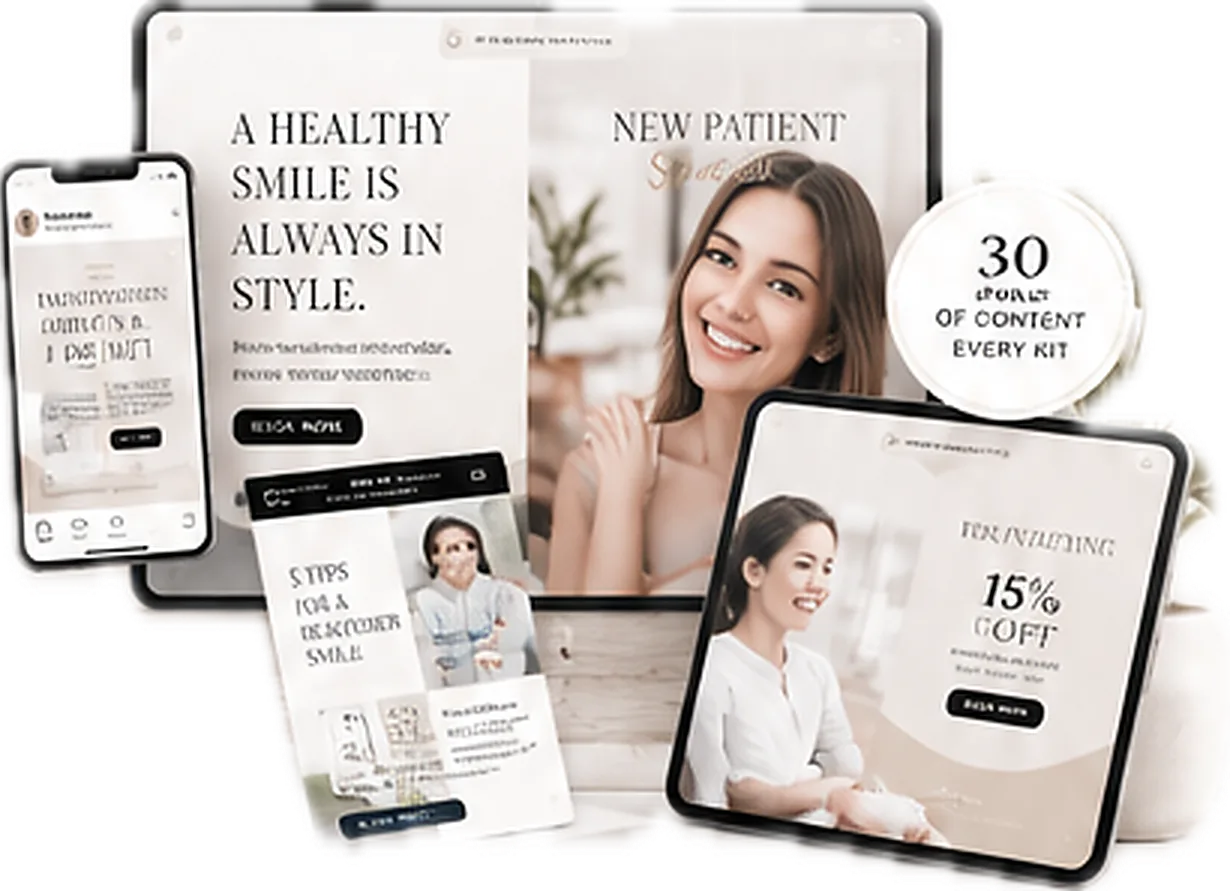 Dental social media template mockup for patient education post planning