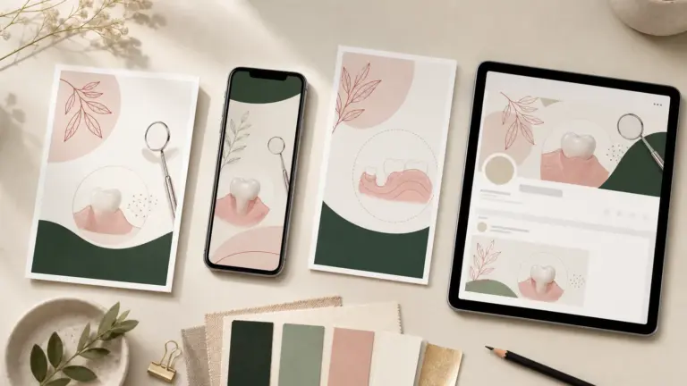 One dental education topic adapted into 4:5, 9:16 and 2:3 social media layouts